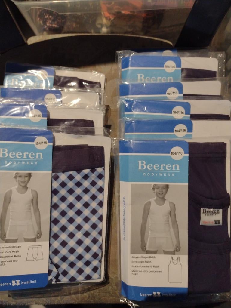 Beeren Bodywear Jongens hemd+boxer 104/116 partij nw, Beeren Bodywear, Nieuw, Ophalen of Verzenden, Jongetje
