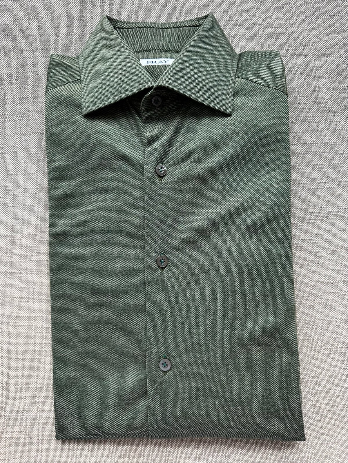 FRAY shirt mt 38 - Groen - 100% piqué Katoen. 69,-., Verzenden, Zo goed als nieuw, Groen, Halswijdte 38 (S) of kleiner