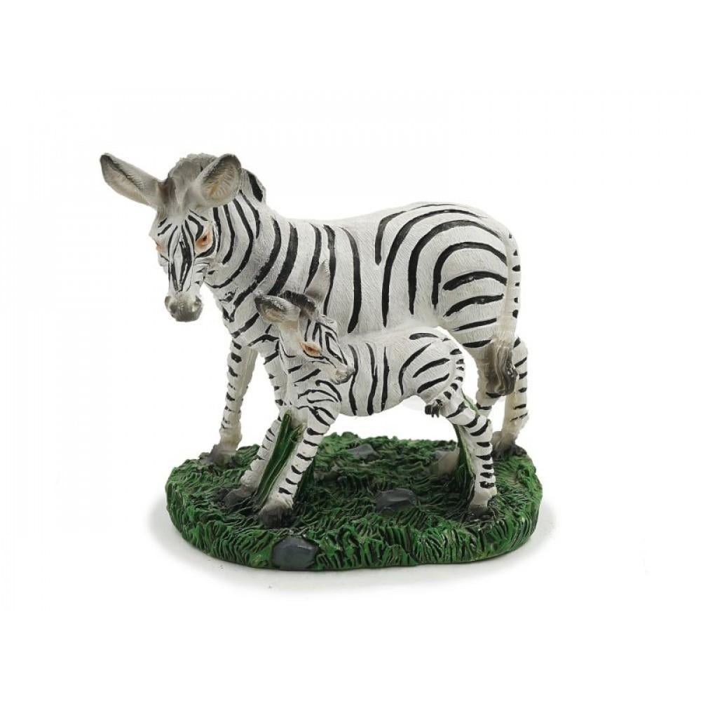 Beeld Zebra met veulen poly 8 x 5 x 7 cm, Verzamelen, Beelden en Beeldjes, Ophalen of Verzenden, Nieuw, Dier