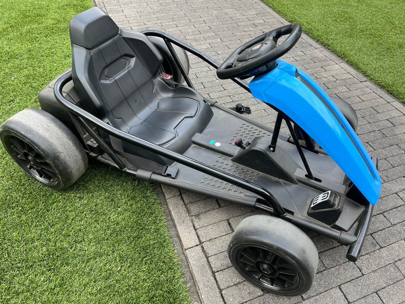 Elektrische Drift Kart voor Kinderen - Blauw/Zwart, Kinderen en Baby's, Speelgoed | Buiten | Voertuigen en Loopfietsen, Gebruikt