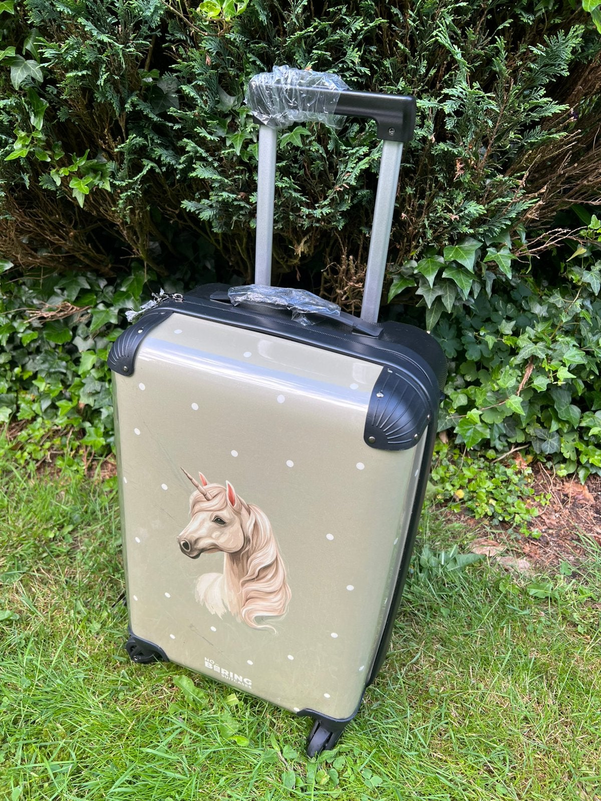 Koffer / handbagage paard / unicorn showmodel €20,-, Ophalen, Hard kunststof, 50 tot 60 cm, 35 tot 45 cm