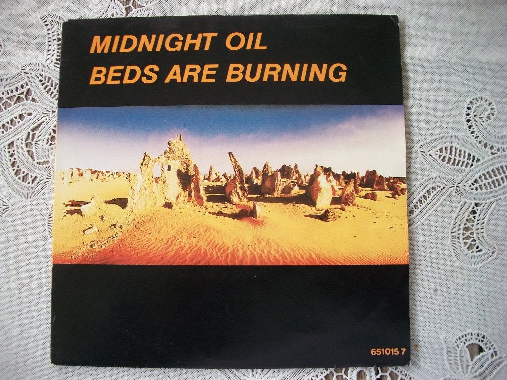Midnight Oil / Beds are burning / 1987 / Single, Cd's en Dvd's, Vinyl Singles, Ophalen, 7 inch, Zo goed als nieuw, Pop