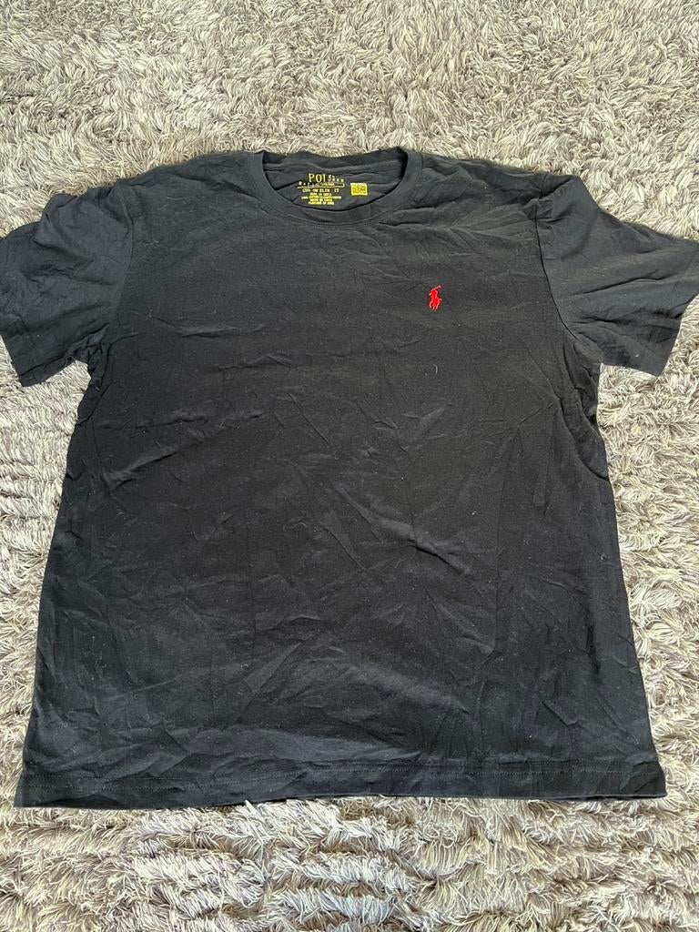 Polo Ralph Lauren T-shirt Zwart Maat M Custom Slim Fit, Ophalen of Verzenden, Gedragen, Maat 48/50 (M), Zwart