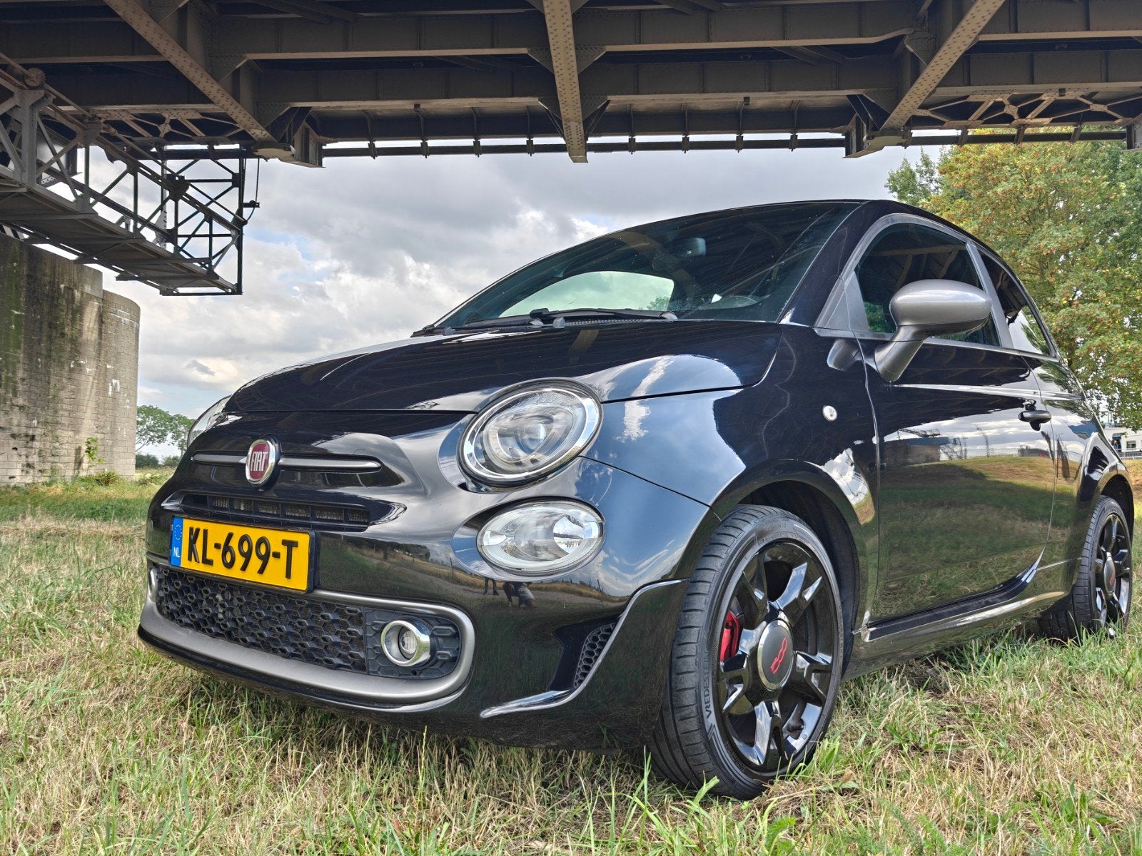 Fiat 500 Twinair Turbo|105pk|2016|SPORT|Full black, Auto's, Fiat, Voorwielaandrijving, Zwart, Origineel Nederlands, Handgeschakeld