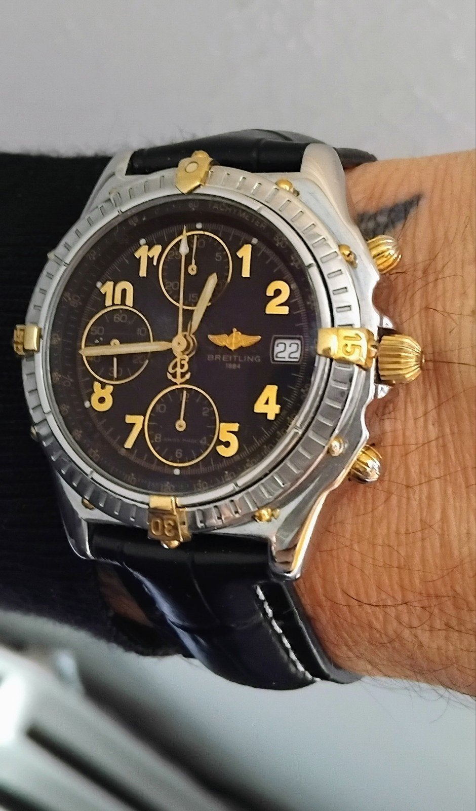Breitling Chronomat Goud/Staal  B13352      39mm, Ophalen, Breitling, Polshorloge, Goud