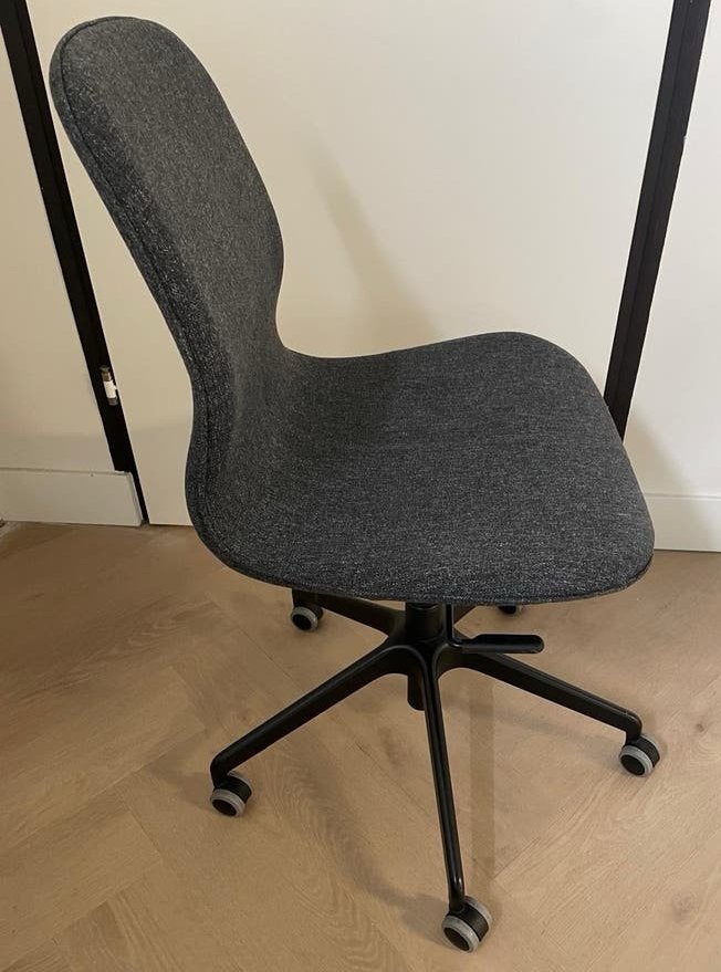 2x Luxe Ikea Bureaustoel langfall, Huis en Inrichting, Bureaustoelen, Ophalen, Zo goed als nieuw, Grijs, Bureaustoel
