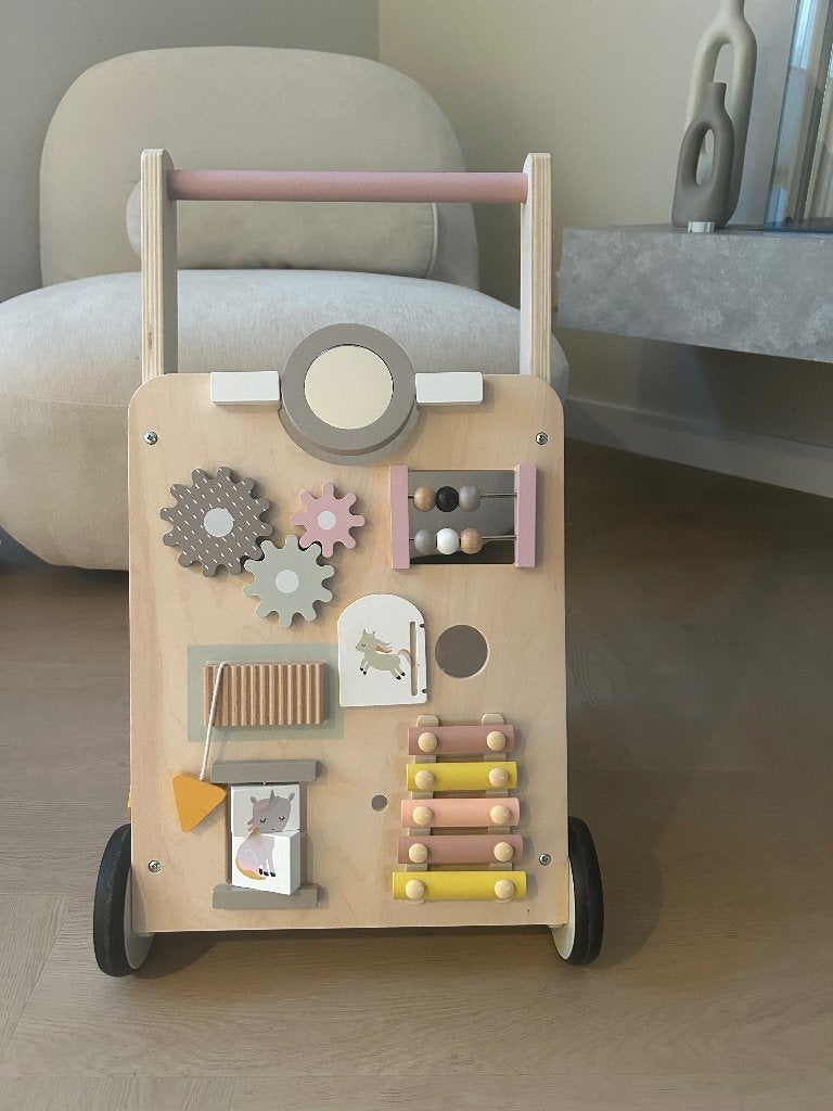 LOOPWAGEN BABY - HOUTEN LOOPWAGEN | UNICORN LARA, Ophalen, Zo goed als nieuw, Overige typen, Met wieltjes