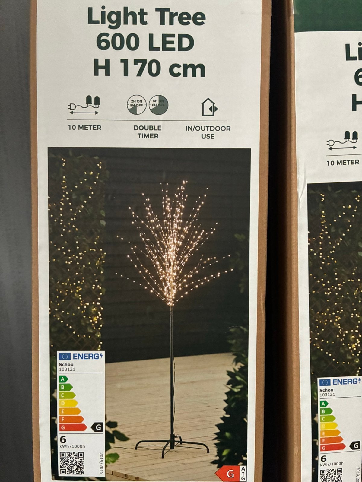 2x light tree 600 led kerstboom, Ophalen, Nieuw