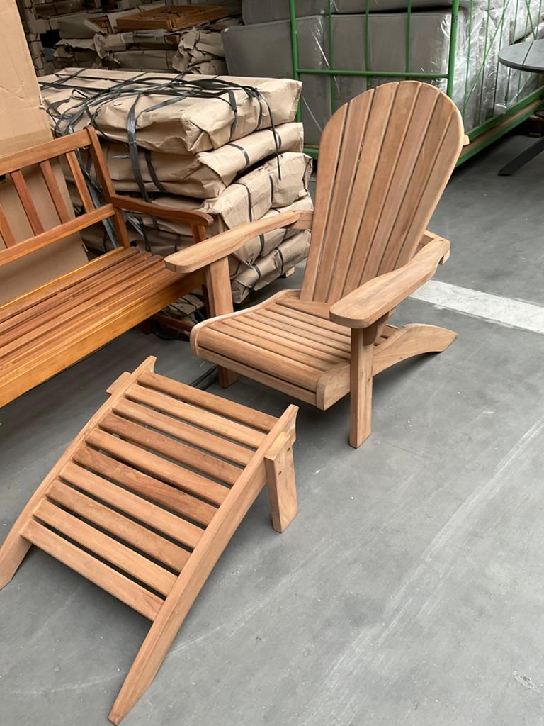 Nieuwe massief teak houten bearchair, Ophalen, Zo goed als nieuw, Teakhout