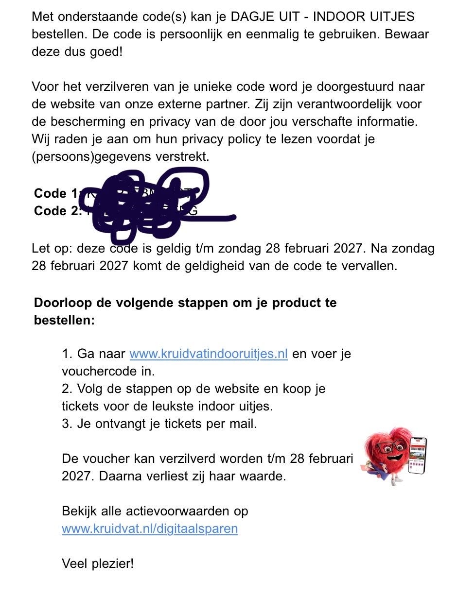 2 kruidvat kortingsbouchers, Tickets en Kaartjes, Twee personen