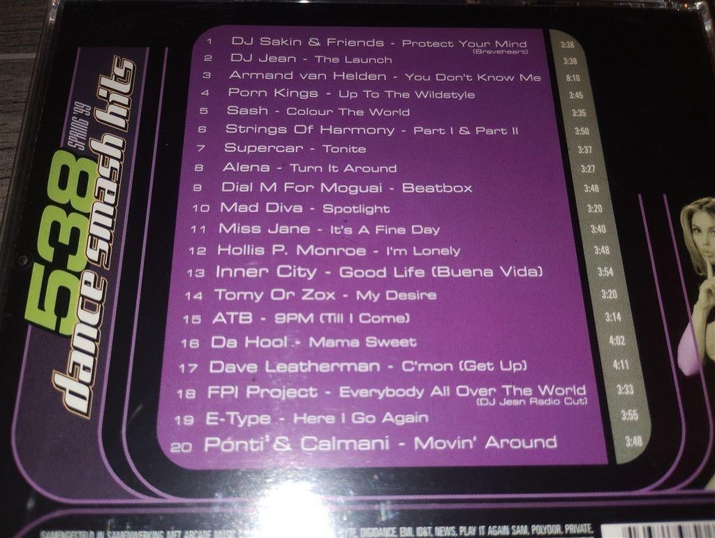 538 Dance Smash Hits Spring 99, Cd's en Dvd's, Cd's | Verzamelalbums, Ophalen of Verzenden, Zo goed als nieuw, Dance