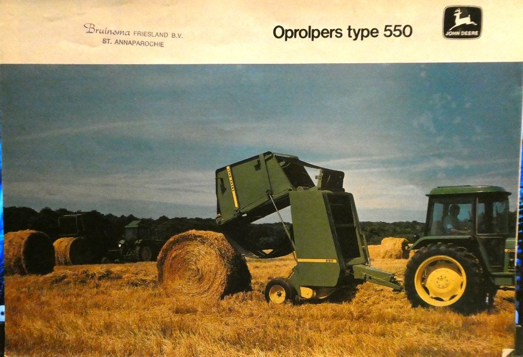 Folder / Landbouw / John Deere oprolpers typt 550, Verzenden, Gelezen, Overige merken