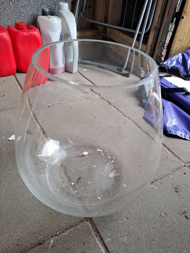 Glazen Bolvaas - Groot, Ophalen, Gebruikt, Glas, 45 cm