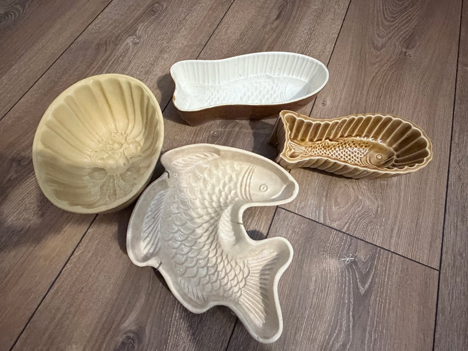 Vintage Keramische Puddingvormen - Set van 4, Ophalen of Verzenden