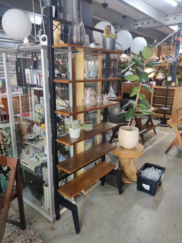 Vintage Wandsysteem Poul Cadovius - Teak en Metaal, Huis en Inrichting, Kasten | Boekenkasten, Ophalen, Met plank(en), Gebruikt