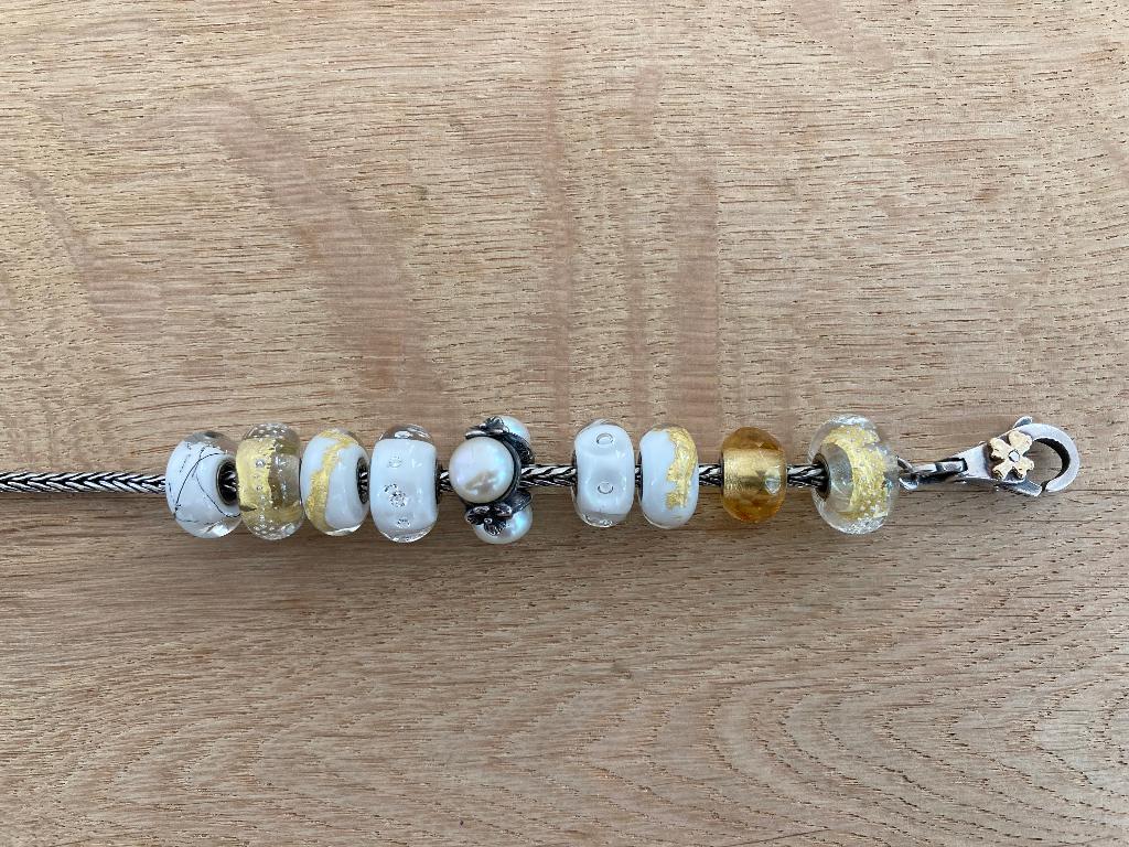 Trollbeads armband zilver edelsteen, goud, bedel, Sieraden, Tassen en Uiterlijk, Armbanden, Ophalen of Verzenden, Nieuw, Zilver