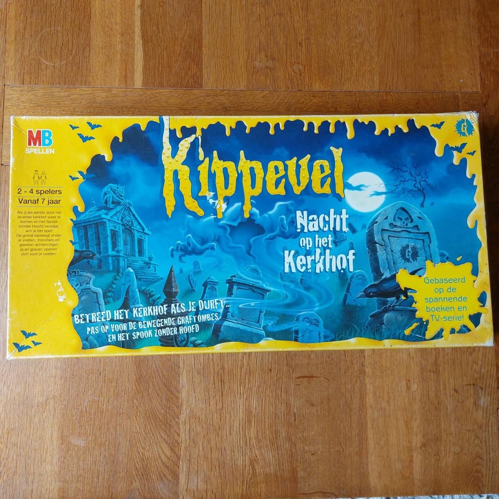 Kippevel Bordspel MB Spellen 1998 - Griezelplezier!, Drie of vier spelers, Ophalen of Verzenden, Gebruikt, MB Spellen