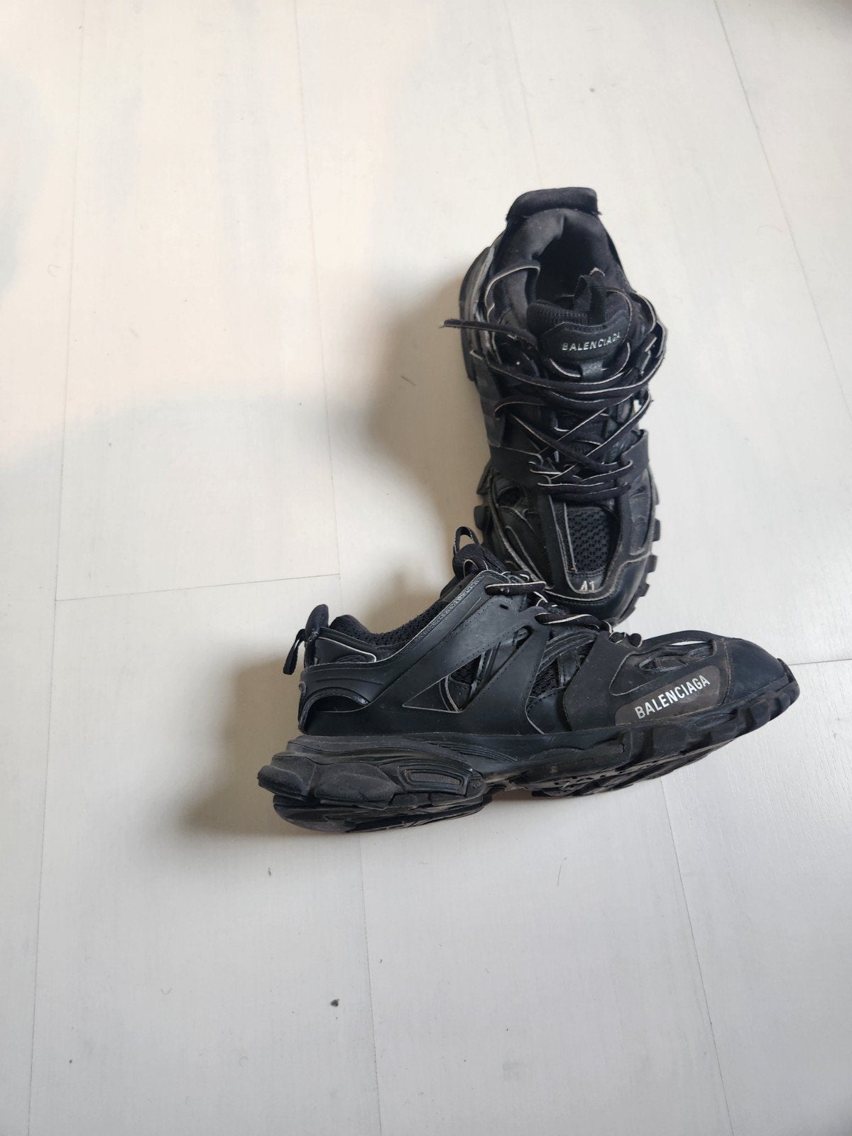 Balenciaga Track Sneakers Zwart - Maat 41, Ophalen, Zwart, Sneakers of Gympen, Gedragen