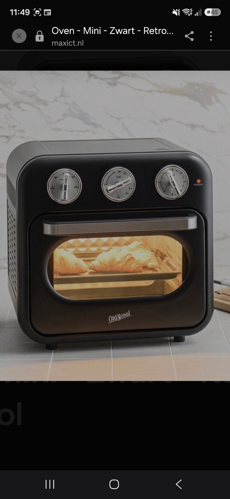 Nieuw,  Old Scool mini-oven met airfryer functie, Ophalen, Nieuw