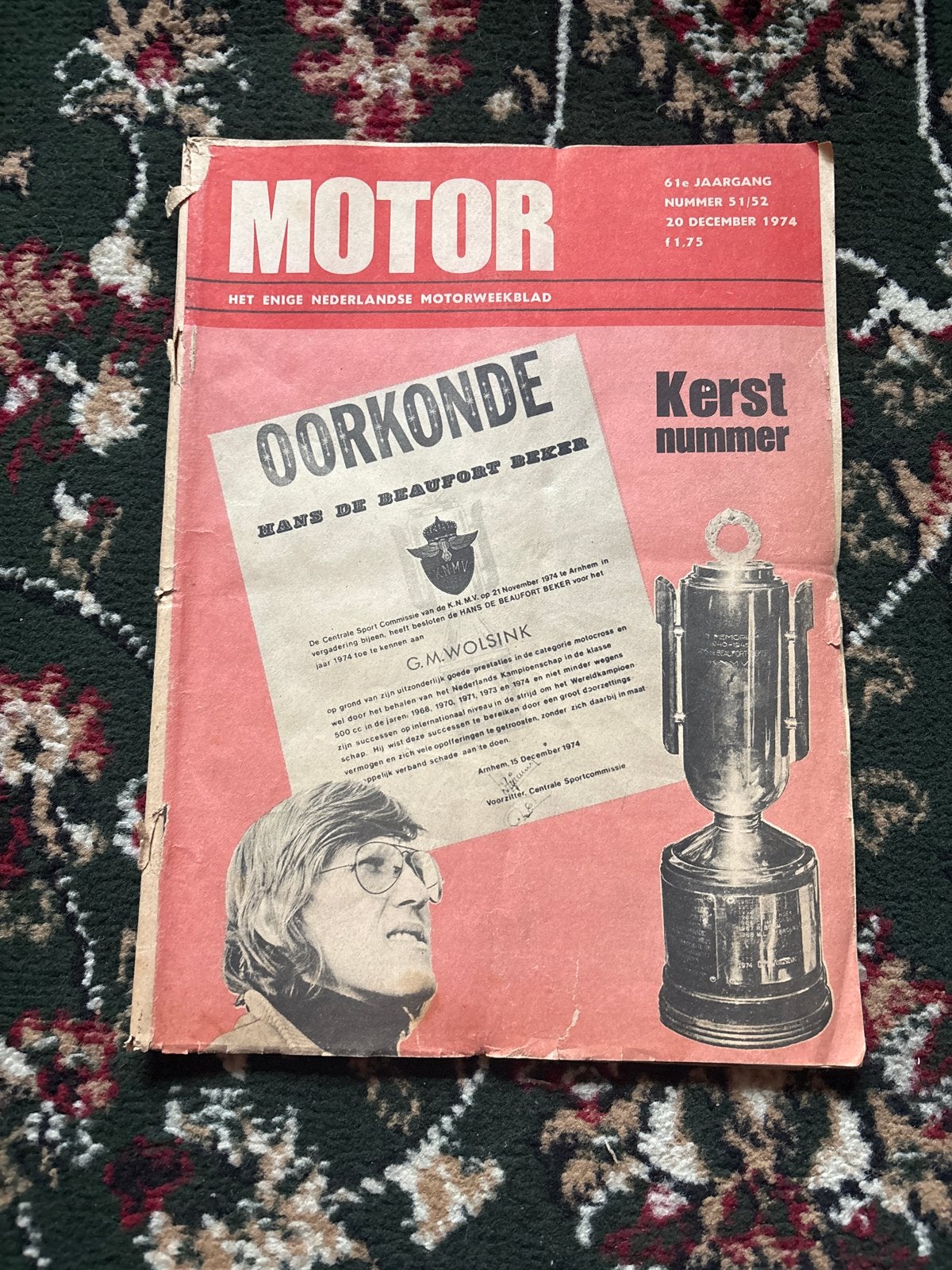 Motorweekblad MOTOR - Kerstnummer 1974, Ophalen of Verzenden, Gelezen