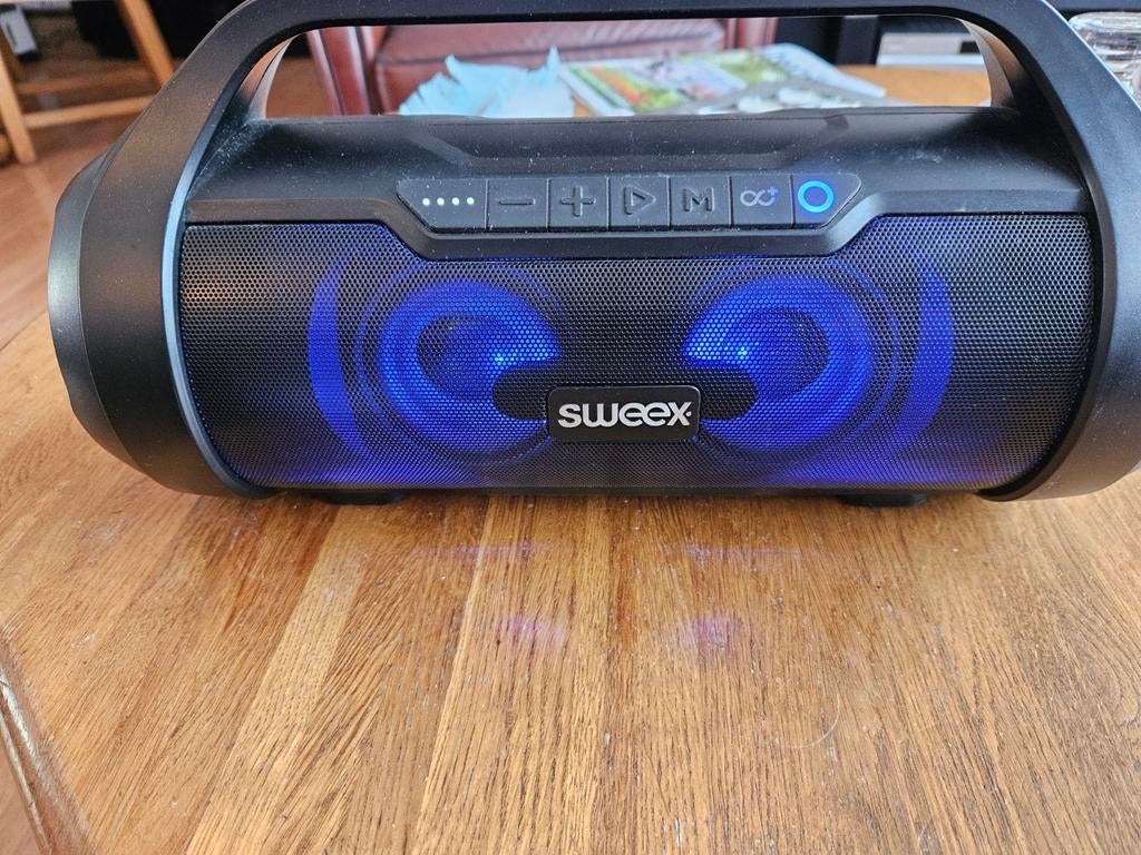 Sweex Bluetooth party boombox, Audio, Tv en Foto, Luidsprekers, Zo goed als nieuw, Overige typen, Minder dan 60 watt, Overige merken