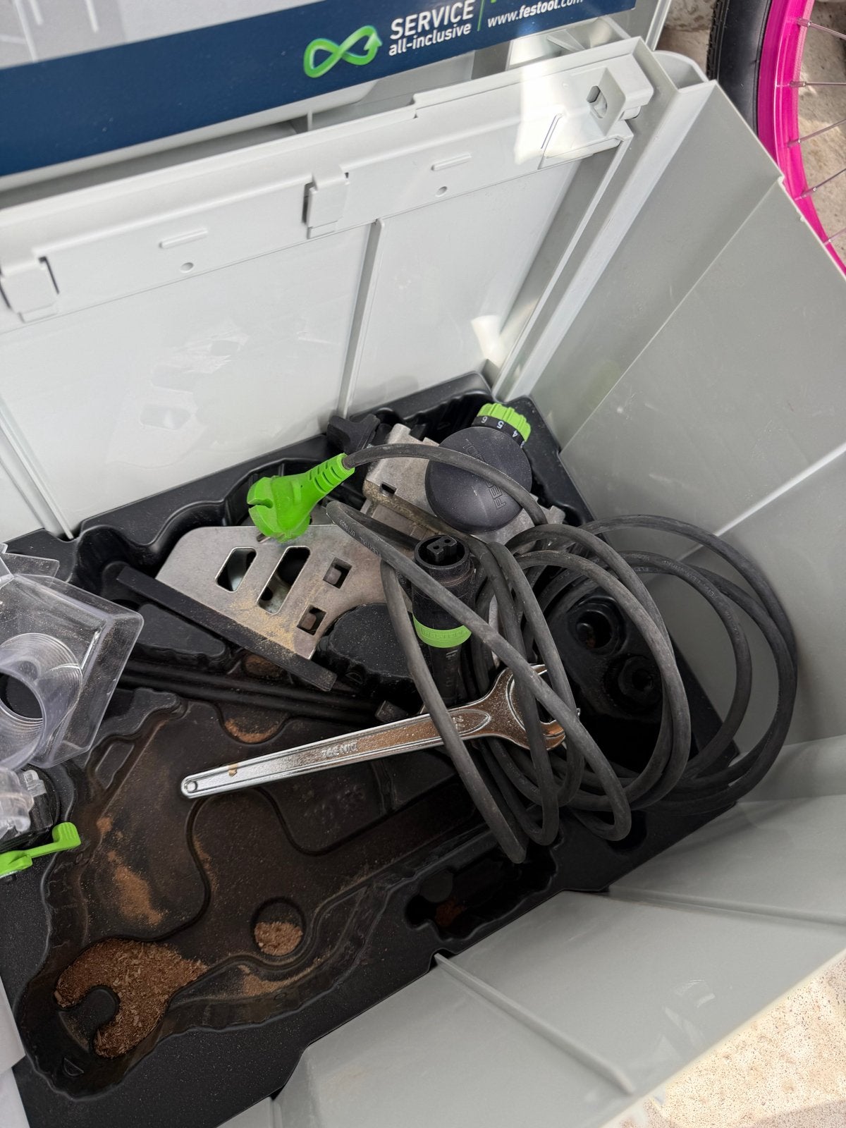Festool OF 1400 EBQ Bovenfrees met Systainer, Ophalen of Verzenden, Gebruikt, Elektrisch, Bovenfrees