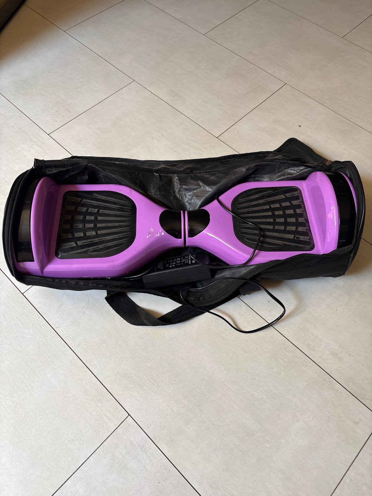 Hoverboard paars met oplader en draagtas, Ophalen, Zo goed als nieuw, Overige typen