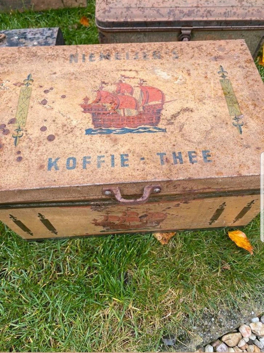 2 x Niemeijer winkelblik voorraadblik winkel koffie blik !, Ophalen of Verzenden, Gebruikt, Koffie, Overige merken