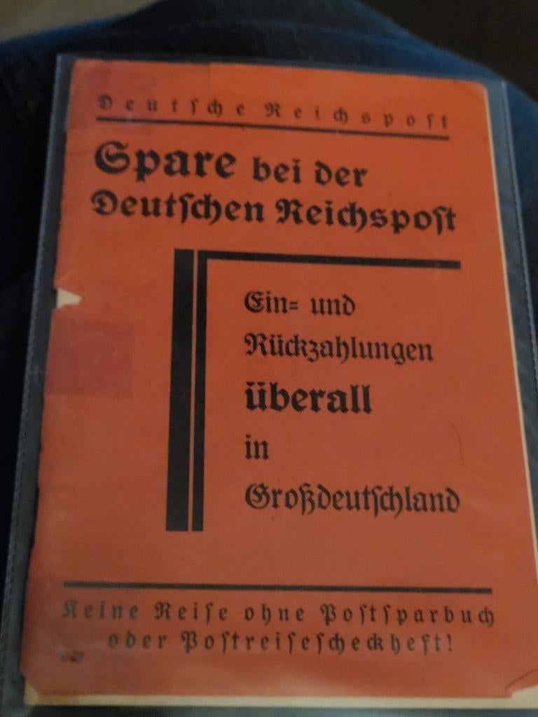 Postspahrbankbuch wo2 duits/ww2.., Ophalen of Verzenden, Overige soorten, Duitsland, Boek of Tijdschrift