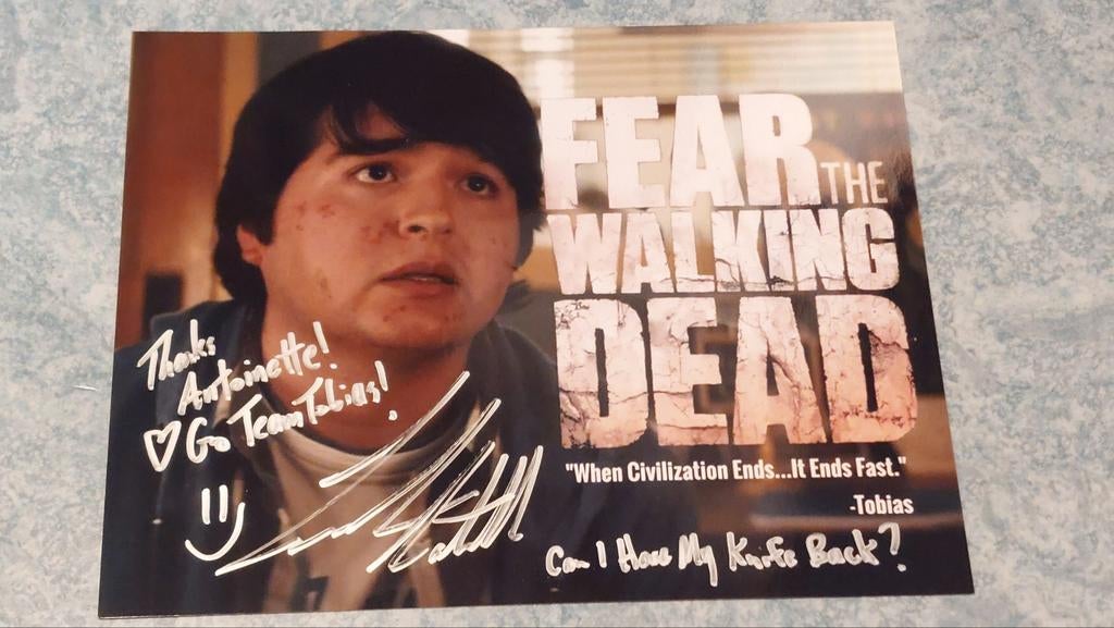Handtekening Lincoln A. Castellanos Fear the Walking Dead, Ophalen of Verzenden, Foto of Kaart, Gesigneerd