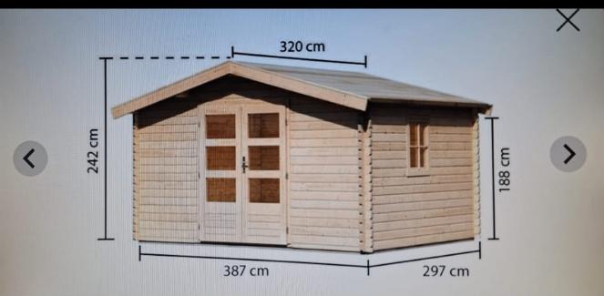Blokhut, Tuin en Terras, Ophalen, 200 tot 400 cm, 250 tot 500 cm, Blokhut