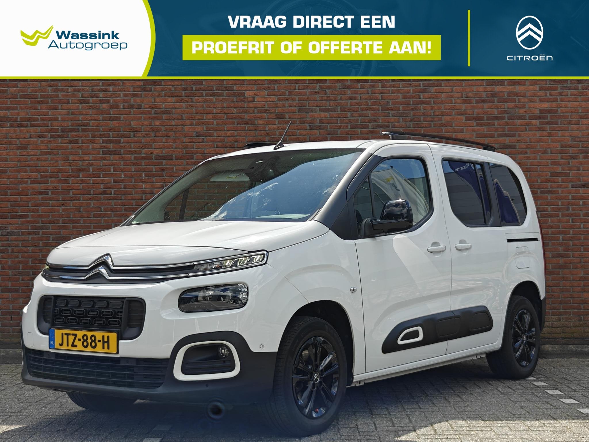 Citroen Berlingo 1.2 PureTech Feel | Automaat | Climate Cont, Gebruikt, Euro 6, 1199 cc, Wit
