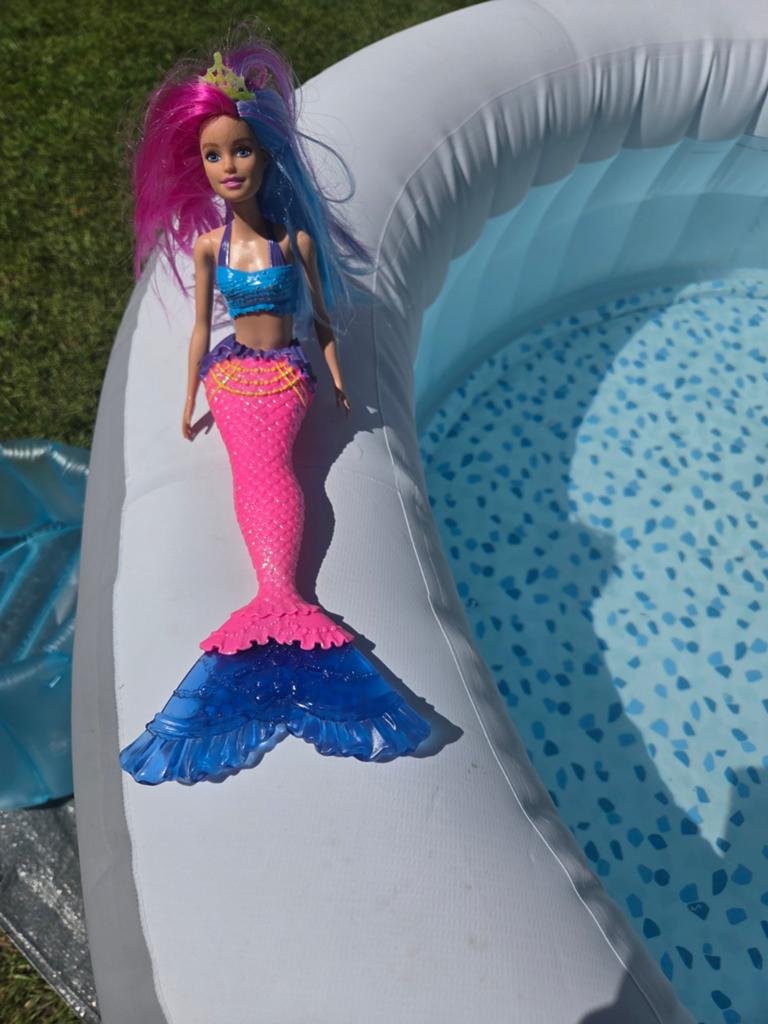 Zeemeermin Barbiepop met kleurrijk haar, Ophalen, Gebruikt, Barbie