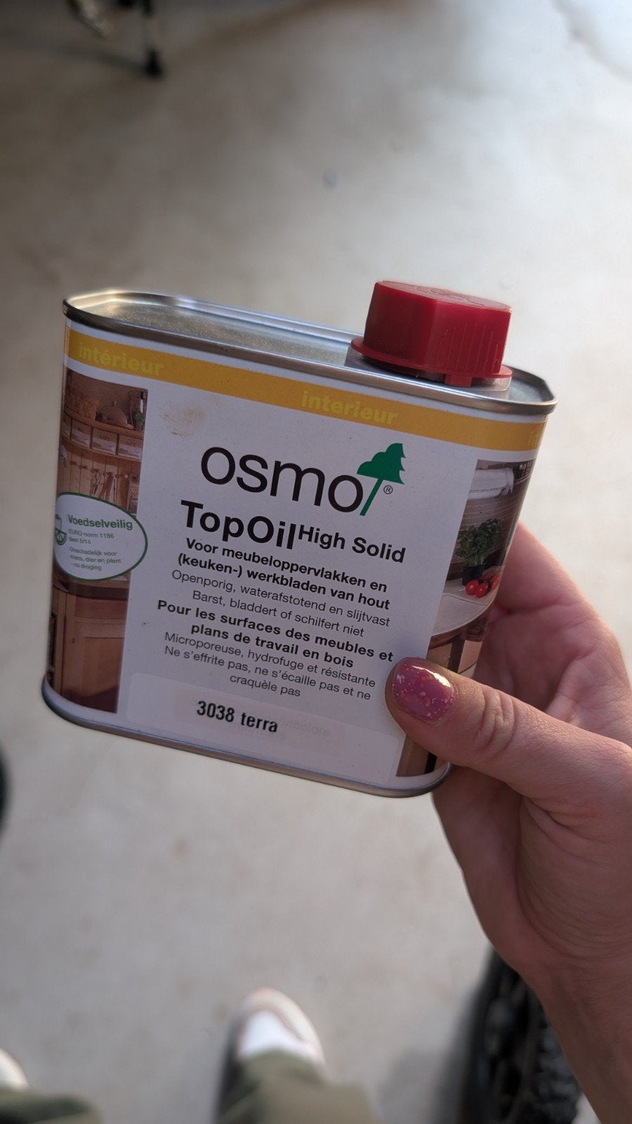 Osmo TopOil Olie voor hout - Terra (bijna vol), Bruin, Beits, Ophalen of Verzenden, Zo goed als nieuw