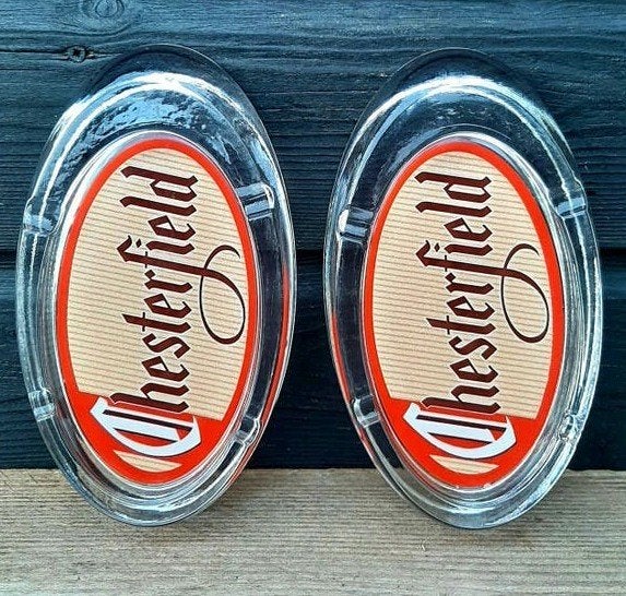 Chesterfield - Vintage Asbak - (Retro / Amerikaanse Tabak), Ophalen of Verzenden, Zo goed als nieuw, Asbak