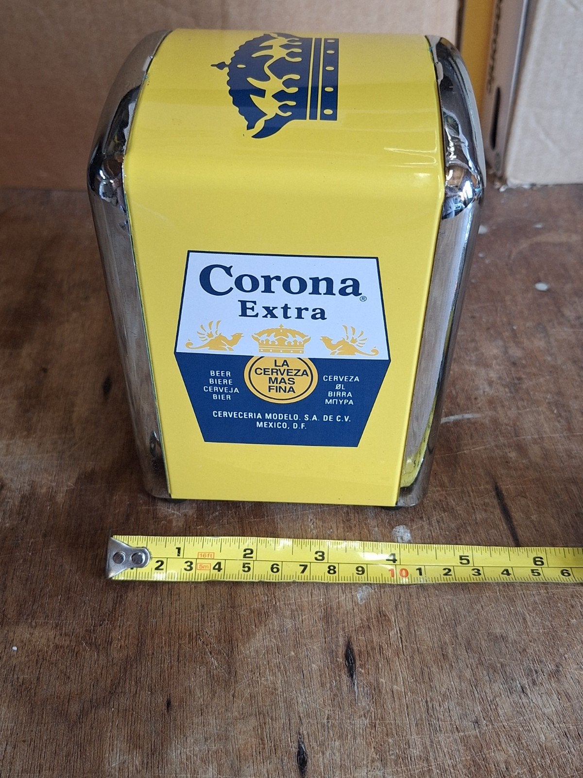 Corona Extra servettenhouder - Vintage bar accessoire, Ophalen of Verzenden