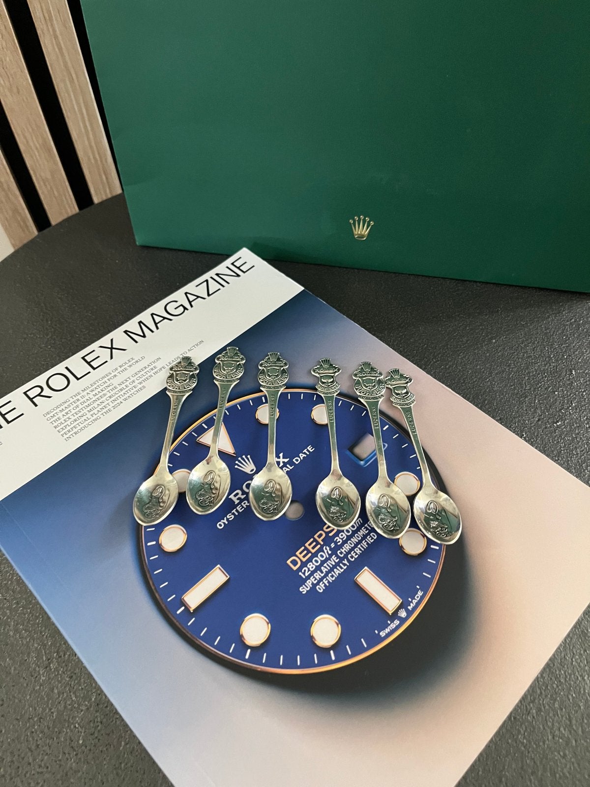 Rolex Bucherer Verzilverde Lepelset 6 Stuks, Ophalen of Verzenden