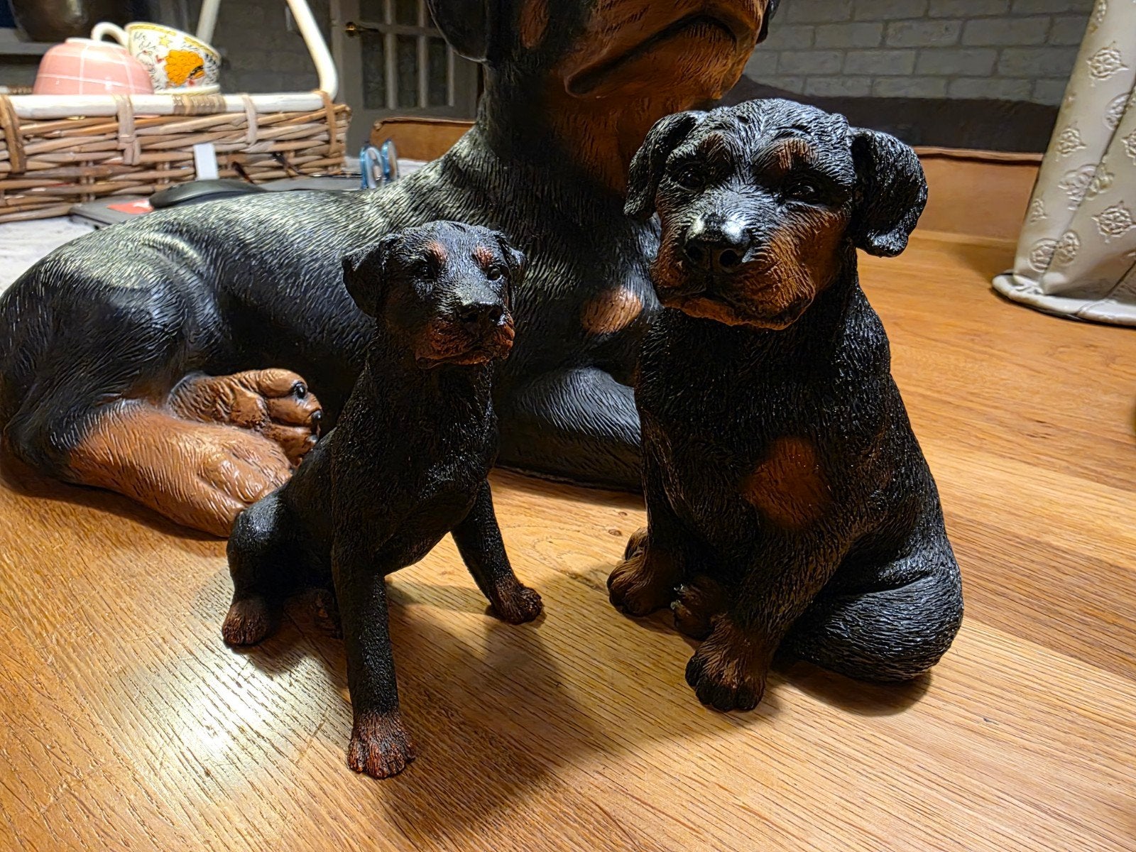 Rottweiler beeldjes, Verzamelen, Beelden en Beeldjes, Ophalen, Zo goed als nieuw, Dier