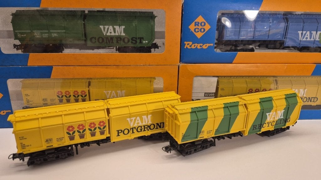 9 ROCO VAM wagons H0, Gelijkstroom, Wagon, Ophalen of Verzenden, Roco