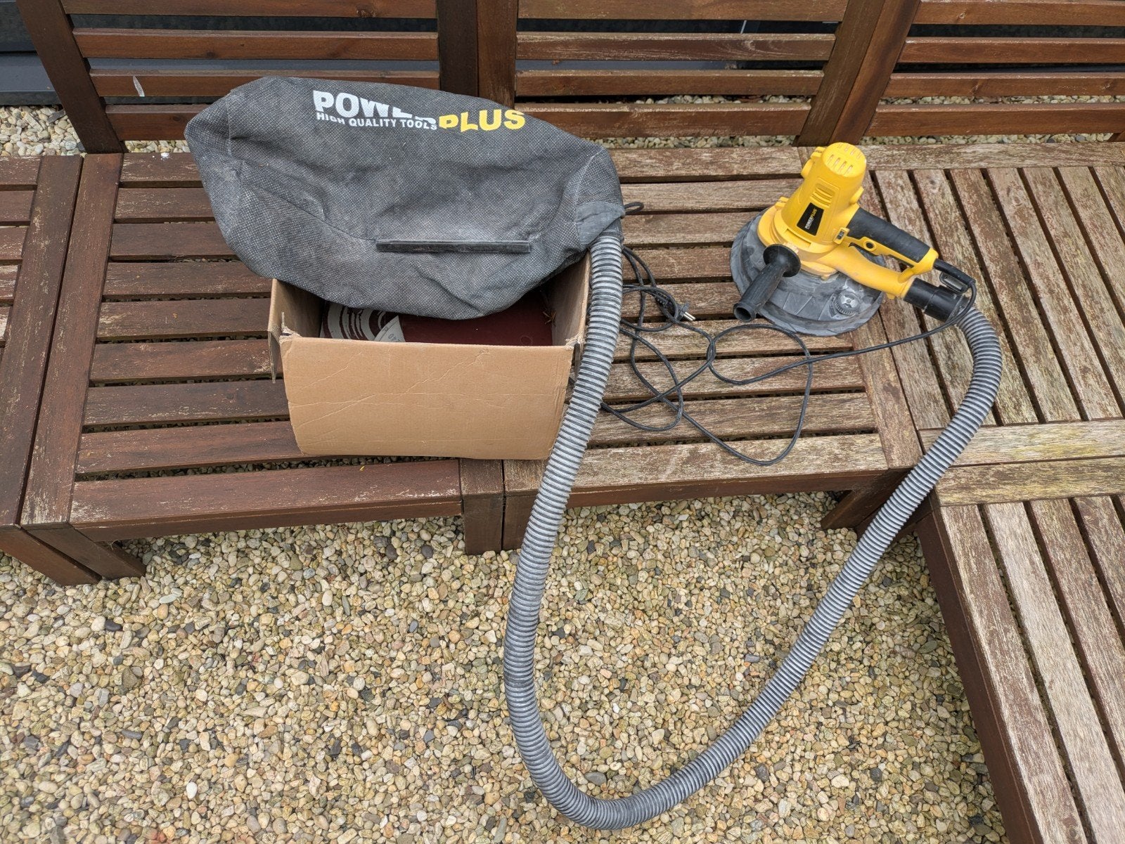 Power Plus Excentrische Schuurmachine met Stofzak, Doe-het-zelf en Verbouw, Gereedschap | Schuurmachines, Ophalen of Verzenden