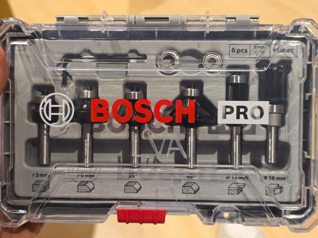 Bosch kantenfrees set 8mm nieuw, Kantenfrees, Nieuw, Ophalen of Verzenden, Bosch Professioneel