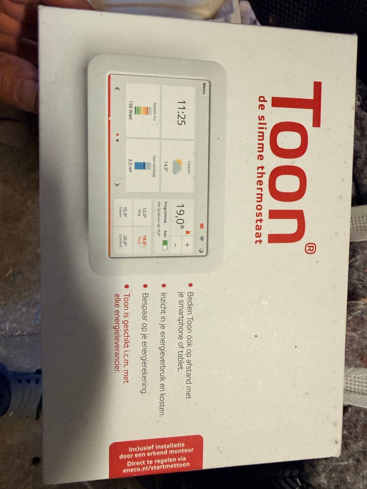 Toon thermostaat Eneco - Geroot, Ophalen of Verzenden, Slimme thermostaat, Gebruikt