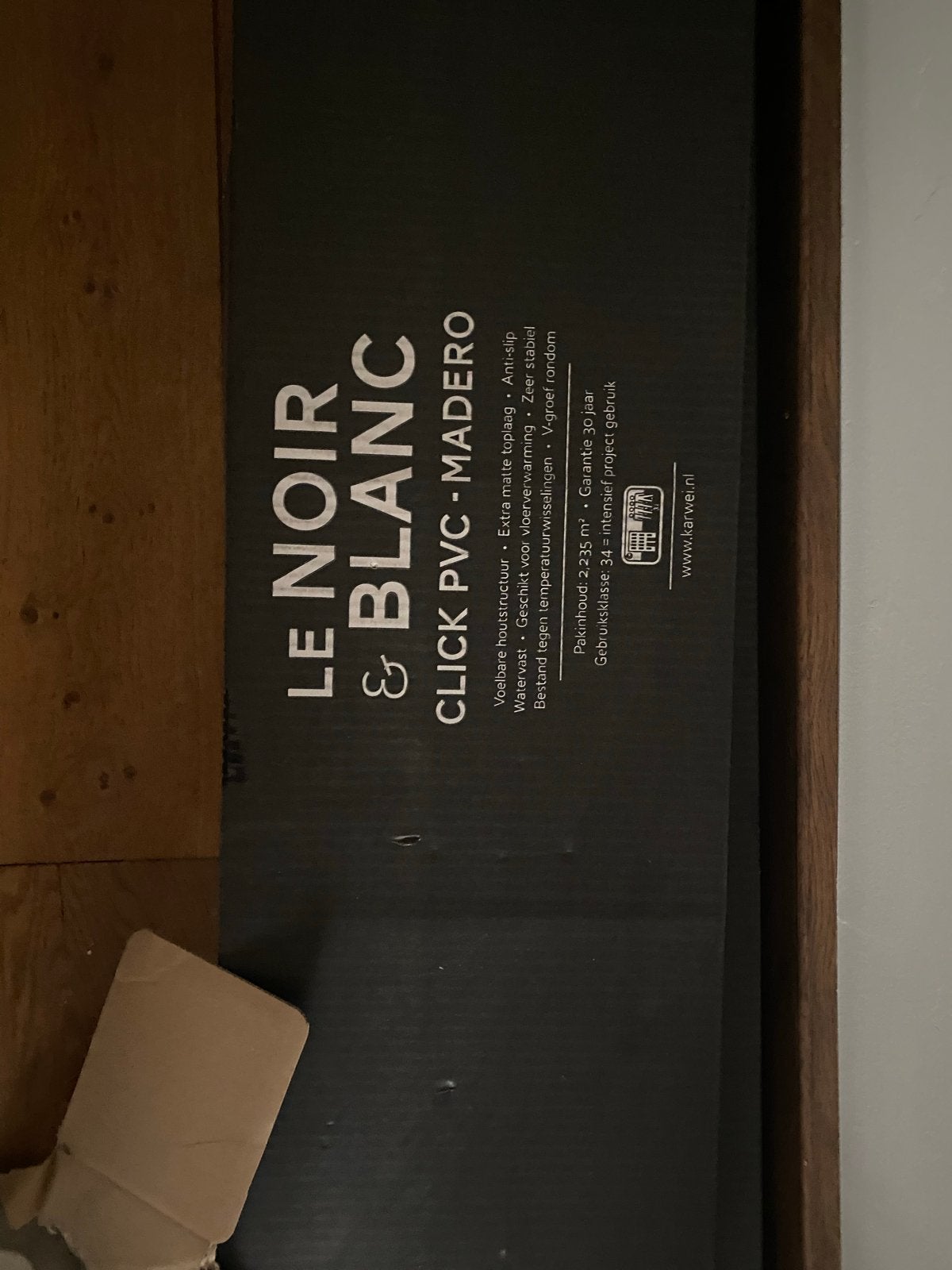 Twee pakken PVC vloer Le Noir & Blanc Madero, Ophalen, Kunststof, Overige typen, Zo goed als nieuw