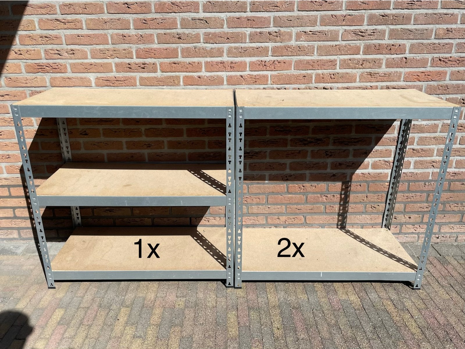 3x Stellingkasten werkbank 120x120x45 cm, Huis en Inrichting, Ophalen, Gebruikt