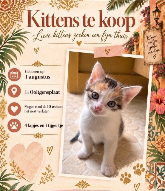 Mooie kittens te koop, Meerdere dieren, 0 tot 2 jaar