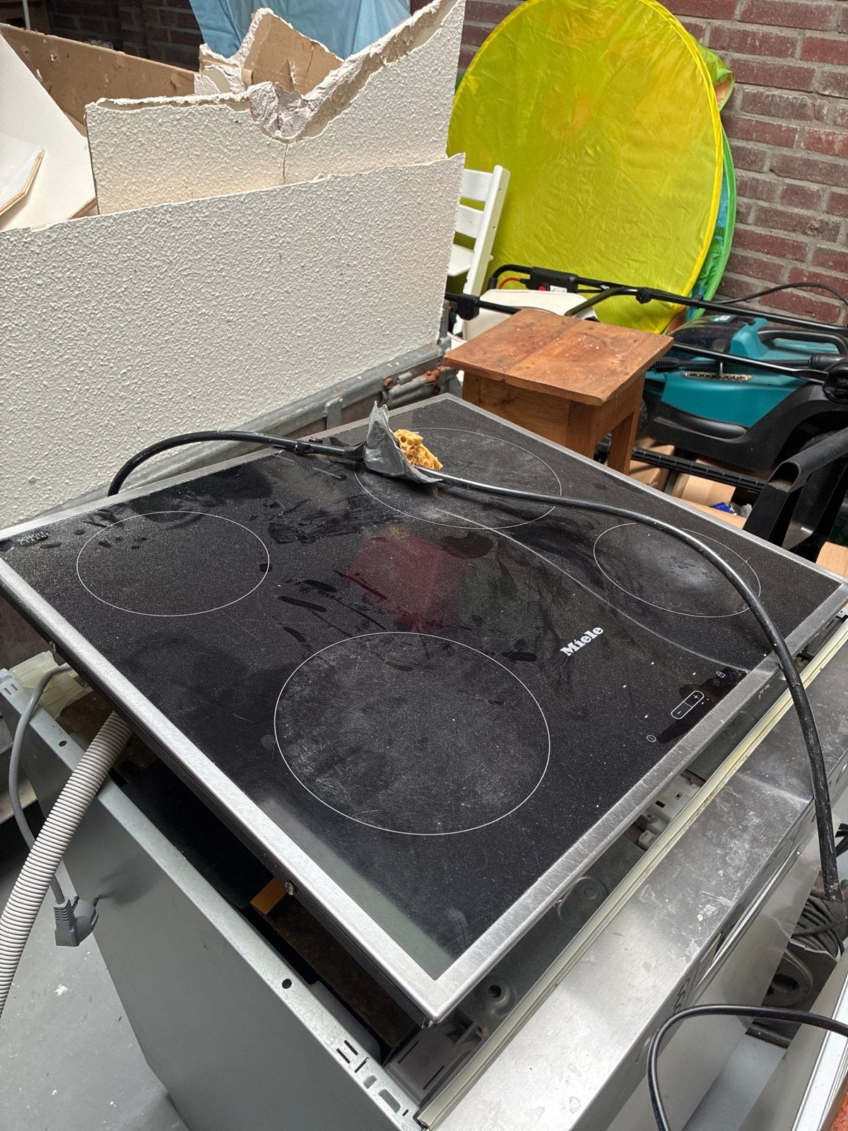 Miele KM5600 keramische kookplaat, Witgoed en Apparatuur, Gebruikt, Keramisch, Inbouw, 4 kookzones