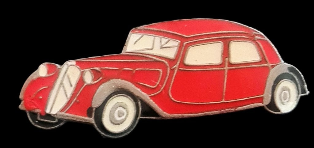 Citroën Traction- rood epoxy, Verzamelen, Ophalen of Verzenden, Nieuw, Transport, Speldje of Pin