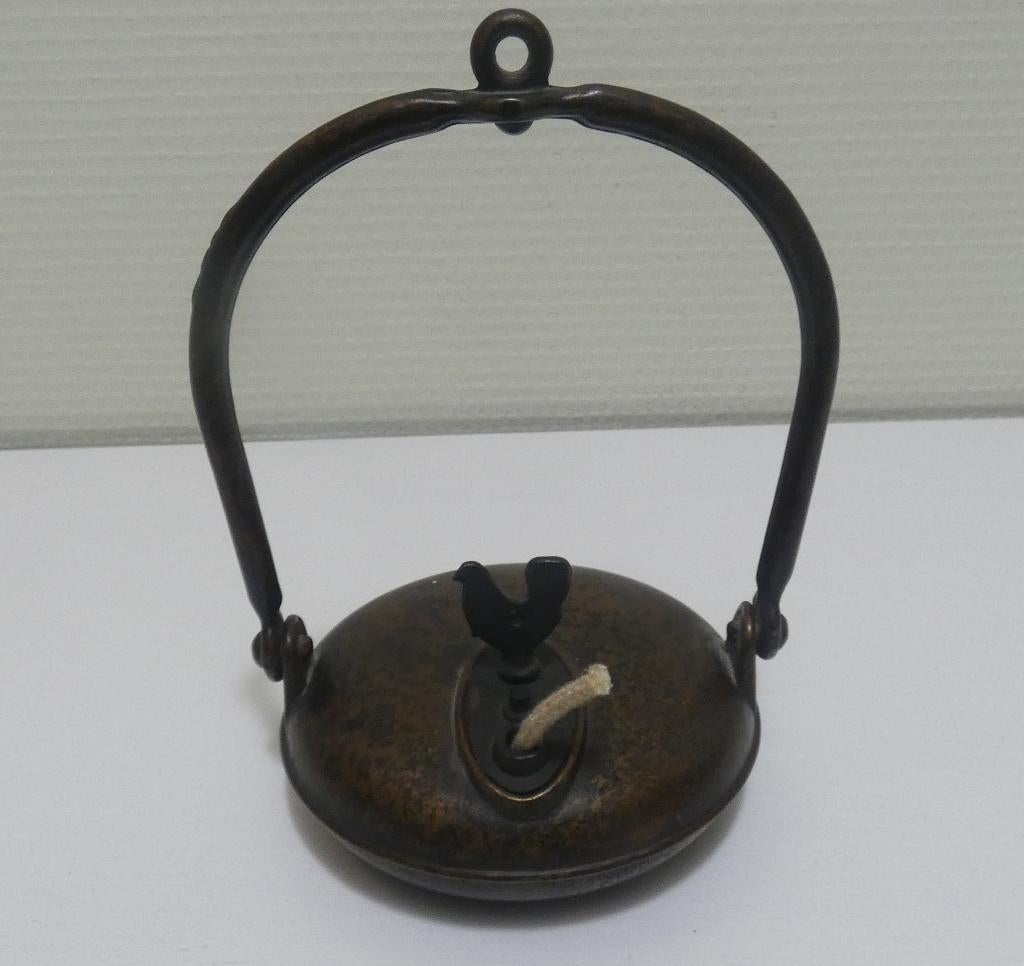 Olielamp - Brons - bronzen weverslampje [1942], Antiek en Kunst, Ophalen