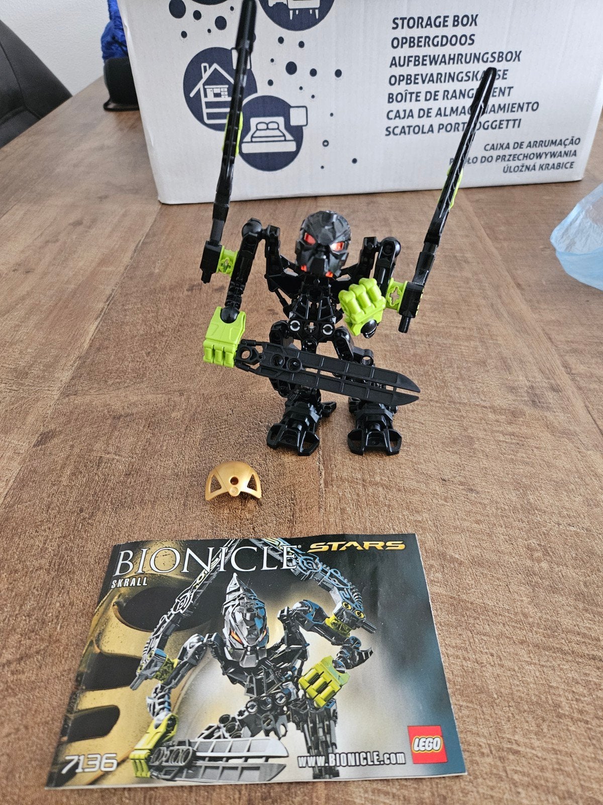Lego Bionicle Stars Skrall 7136 met instructies, Gebruikt, Bionicle, Lego, Compleet