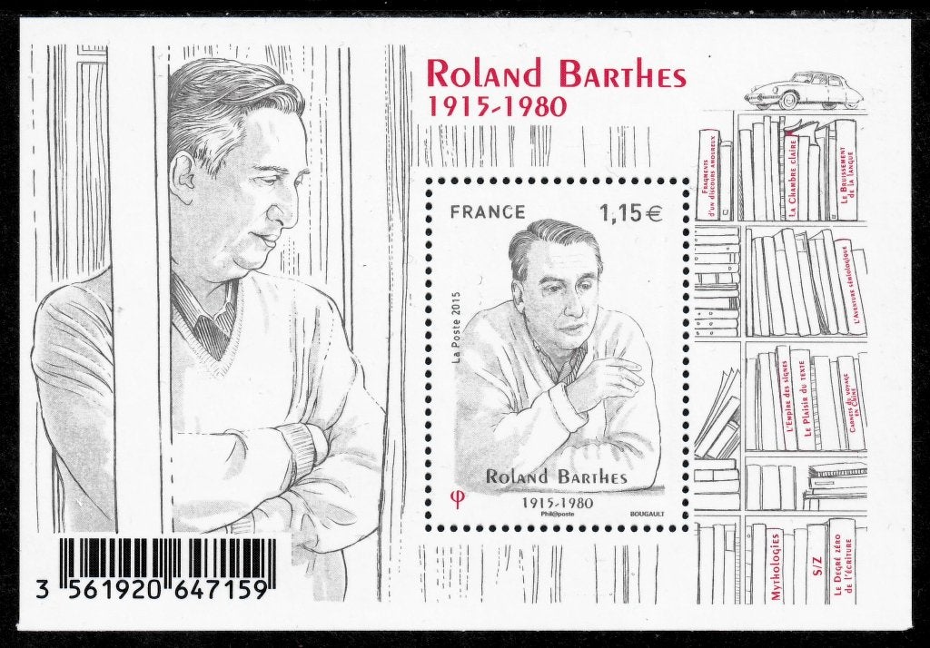 Jaar 2015 Yv F 5006 Bloc Roland Barthes 1915-1980., Ophalen of Verzenden, Postfris